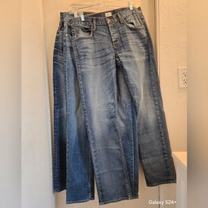 Hudson Men's Blue Jeans, 3 Pair Lot, All Size 34x33